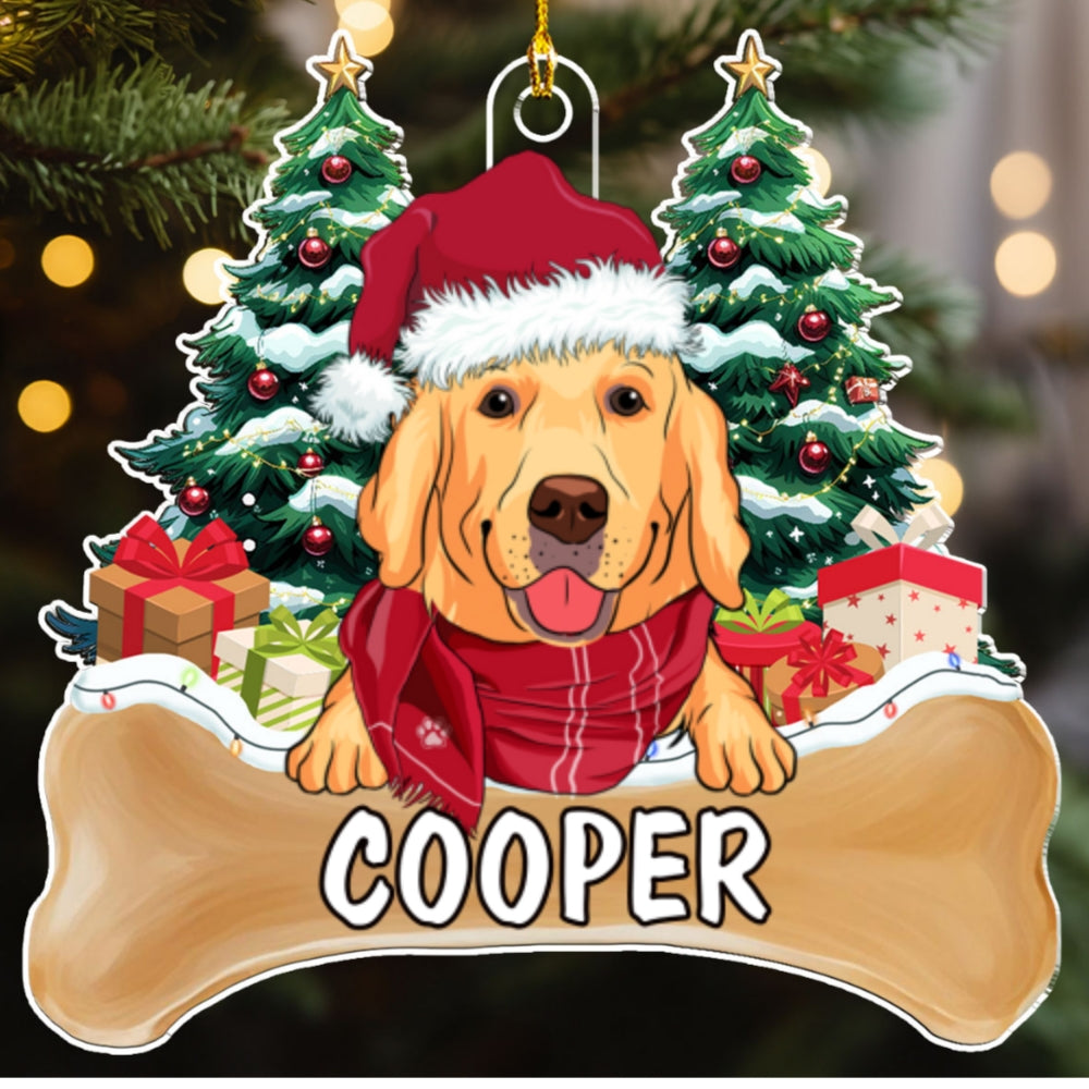 Dog Christmas - Personalized Custom Acrylic Ornament