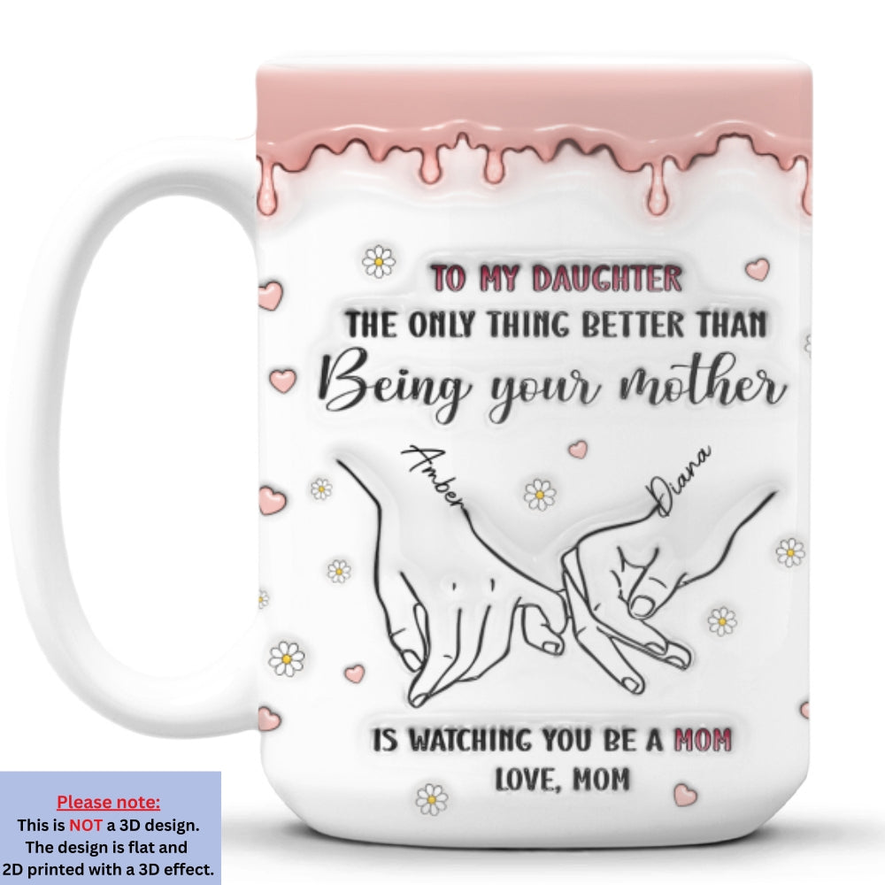 Watching You Be A Mom - Personalized Custom 3D Inflated Effect Mug