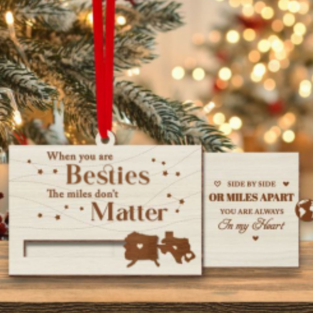 When You Are Family The Miles Do Not Matter - Personalized Custom Slide Ornament