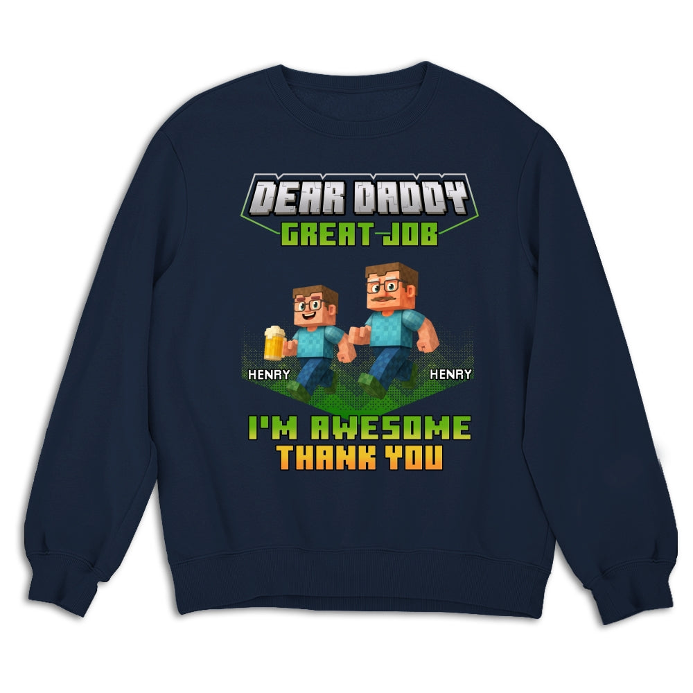 Thank You Dadcraft - Personalized Custom Shirt