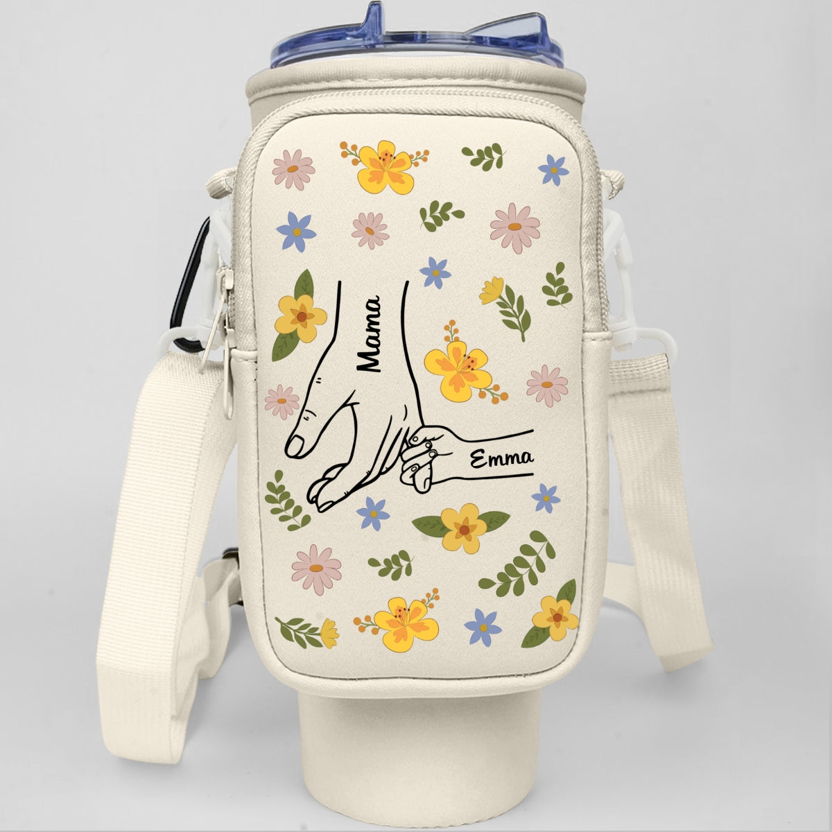 Hand In Hand - Personalized Custom Water Bottle Carrier Bag