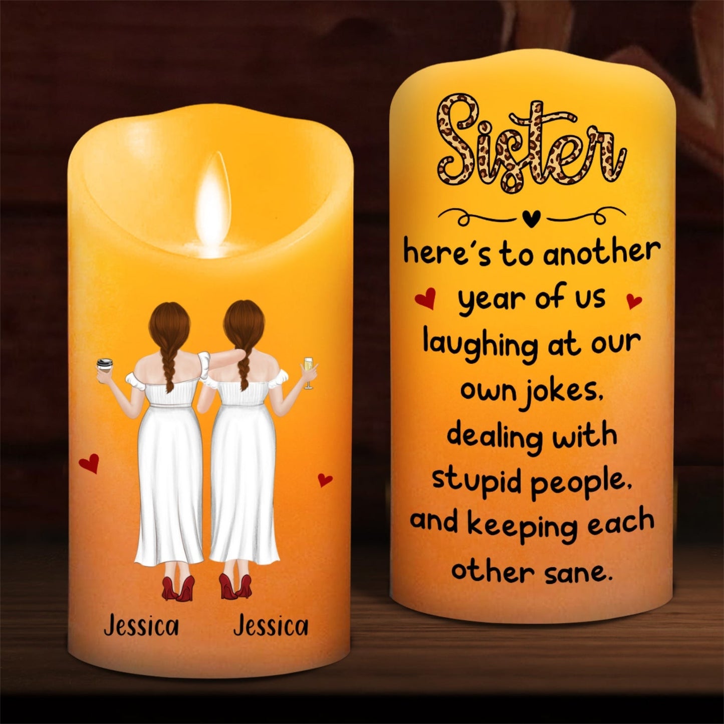 Another Year Together - Personalized Custom LED Candle