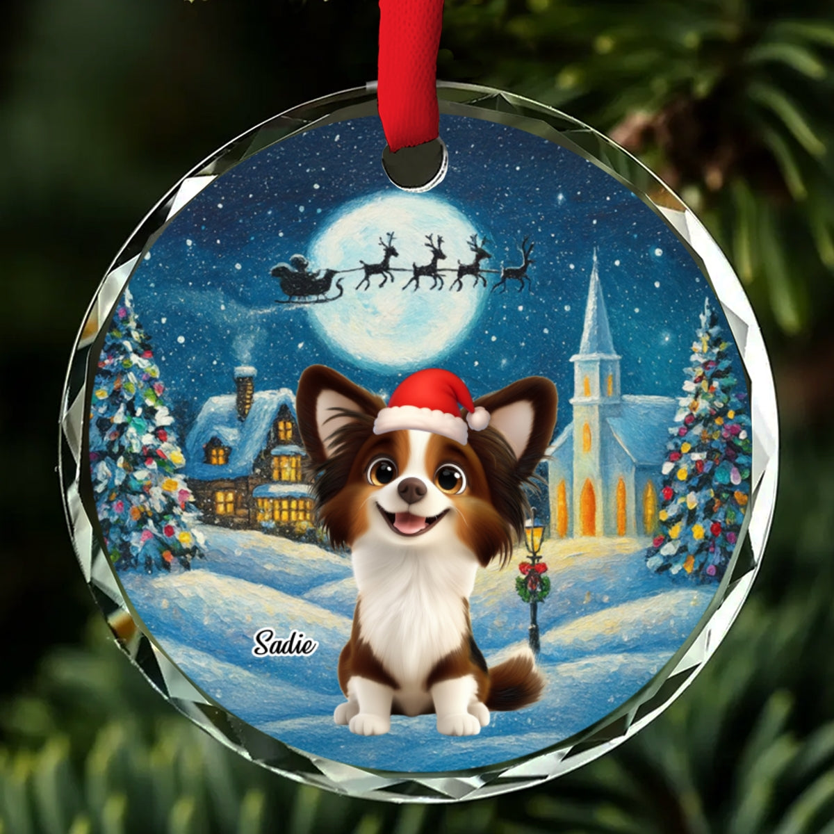 Snow Is Falling - Personalized Custom Glass Ornament
