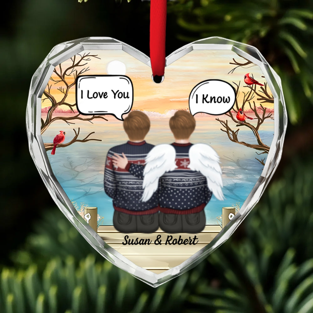 Always In My Heart - Personalized Custom Glass Ornament