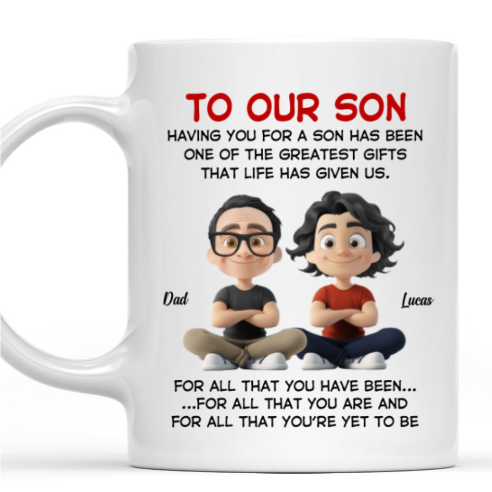 Son One Of The Greatest Gifts - Personalized Custom Coffee Mug