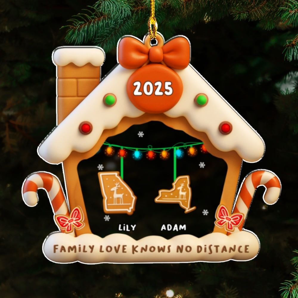 Gingerbread Home Across The Mile - Personalized Custom Acrylic Ornament