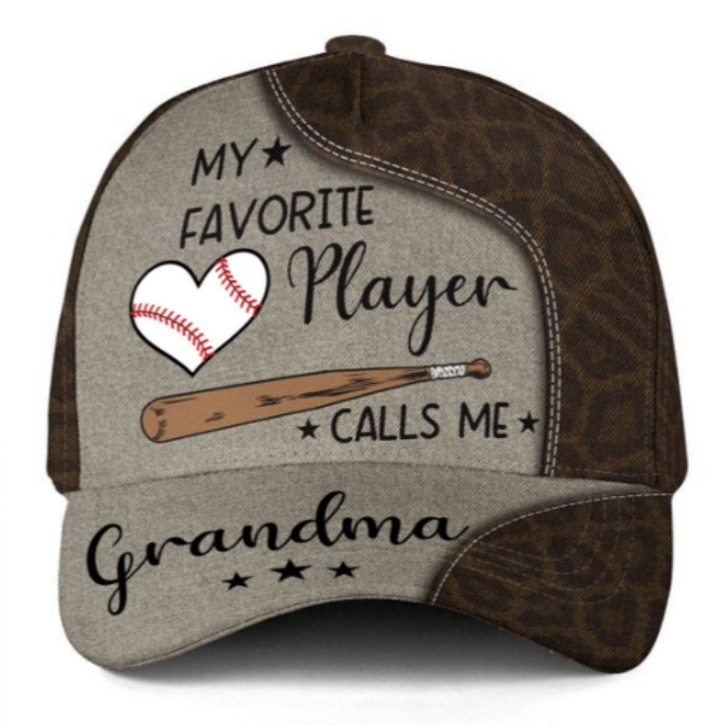 He Scores And Grandma Goes Wild - Personalized Custom Classic Cap