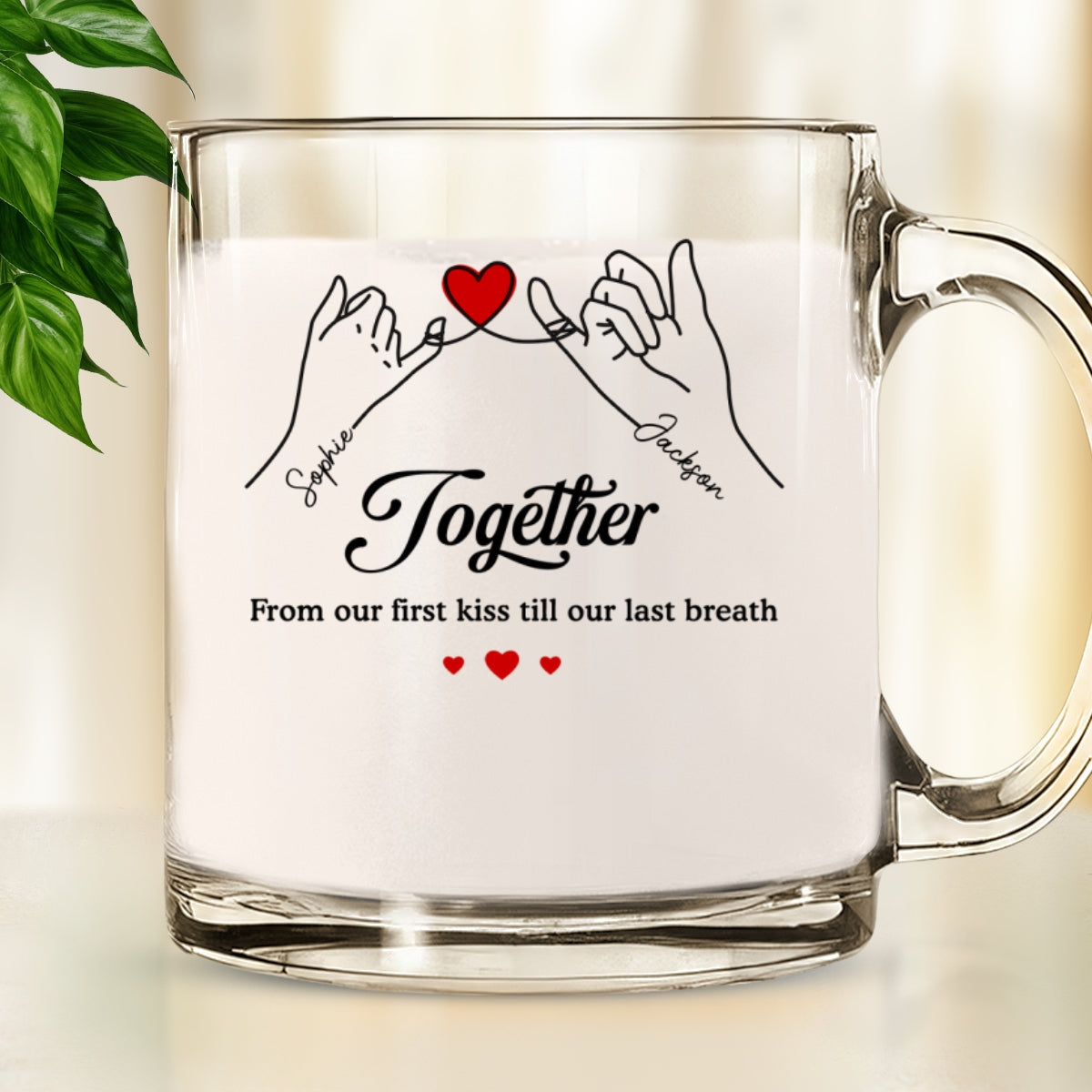 I Love You Forever - Personalized Custom Glass Mug