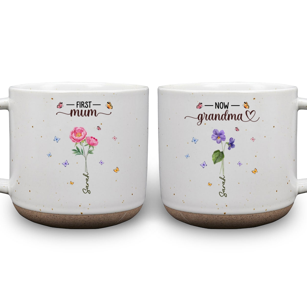 First Mom Now Grandma - Personalized Custom Pottery Mug