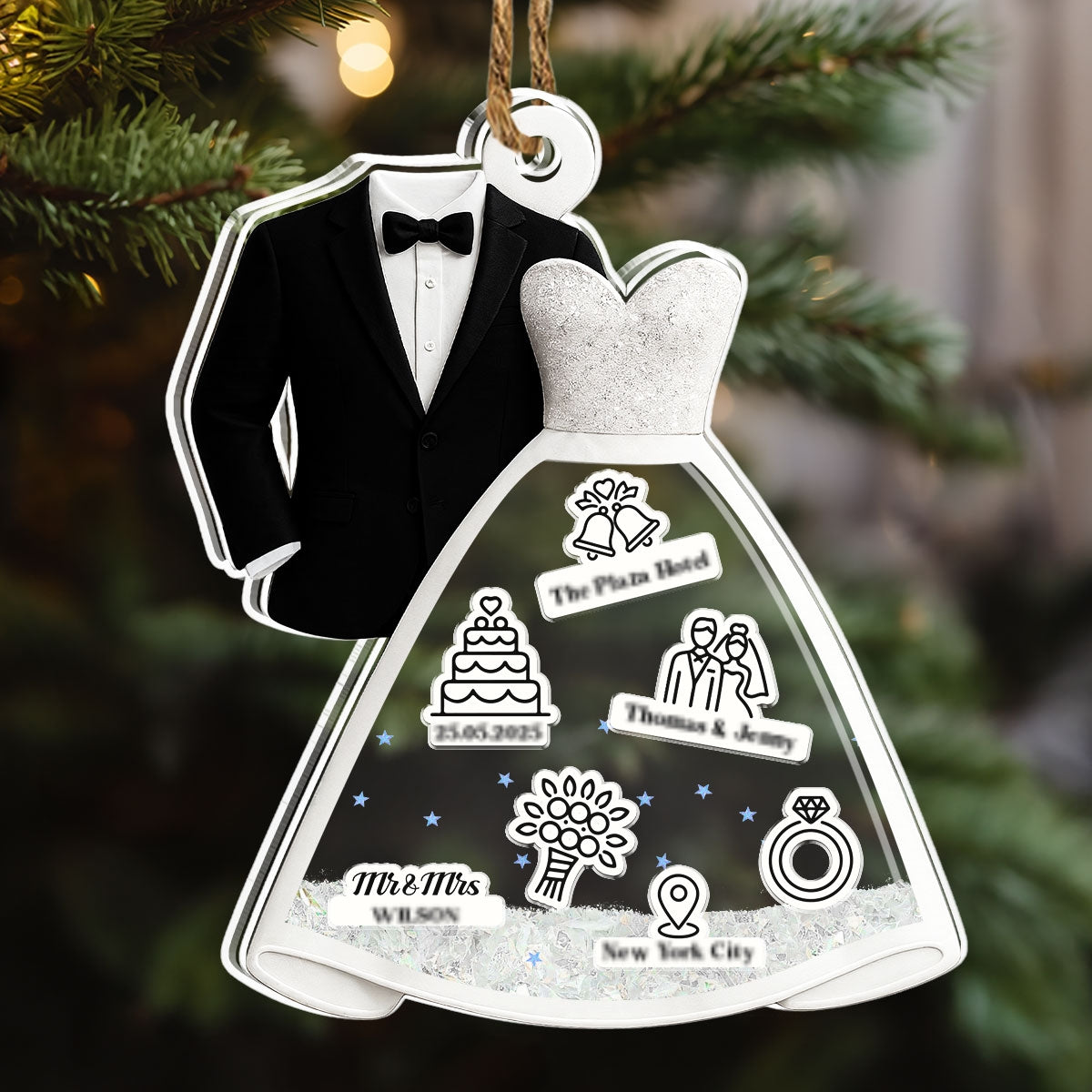 One Day To Day One - Personalized Custom Acrylic Shaker Ornament