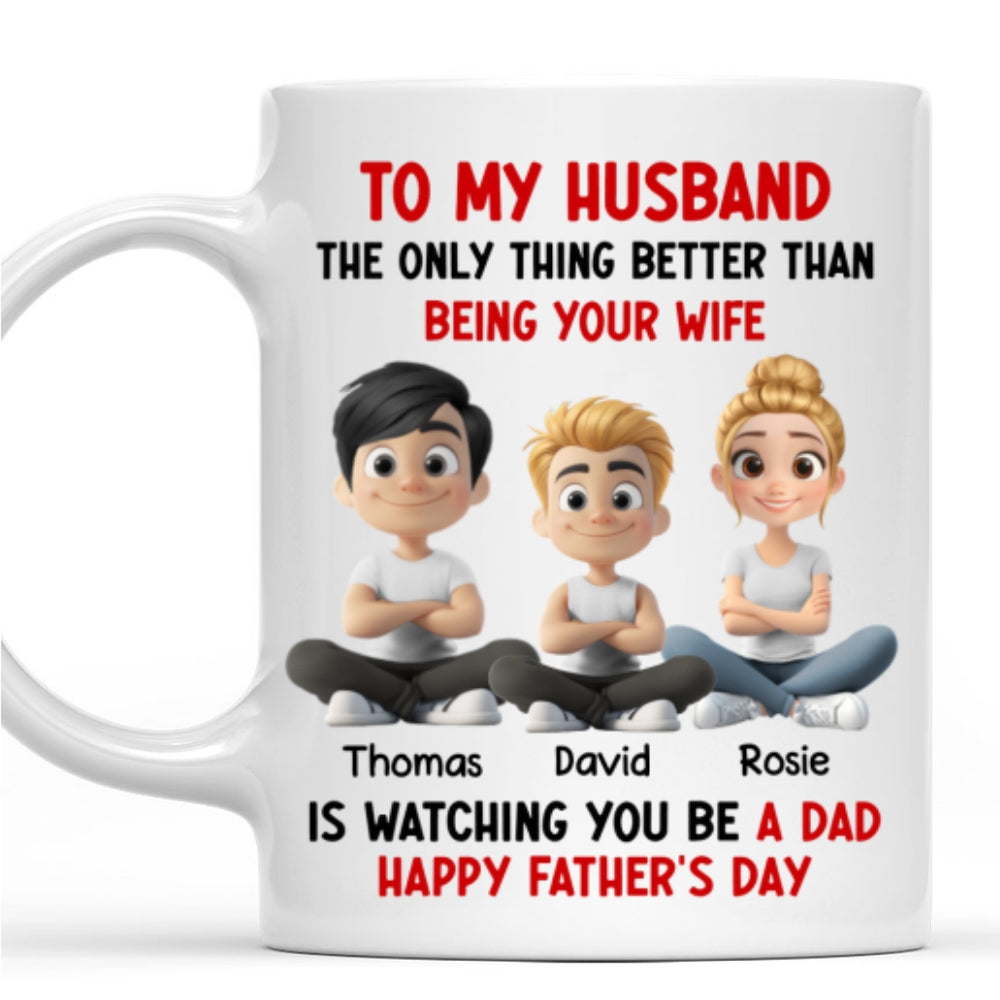 Watching You My Husband - Personalized Custom Coffee Mug
