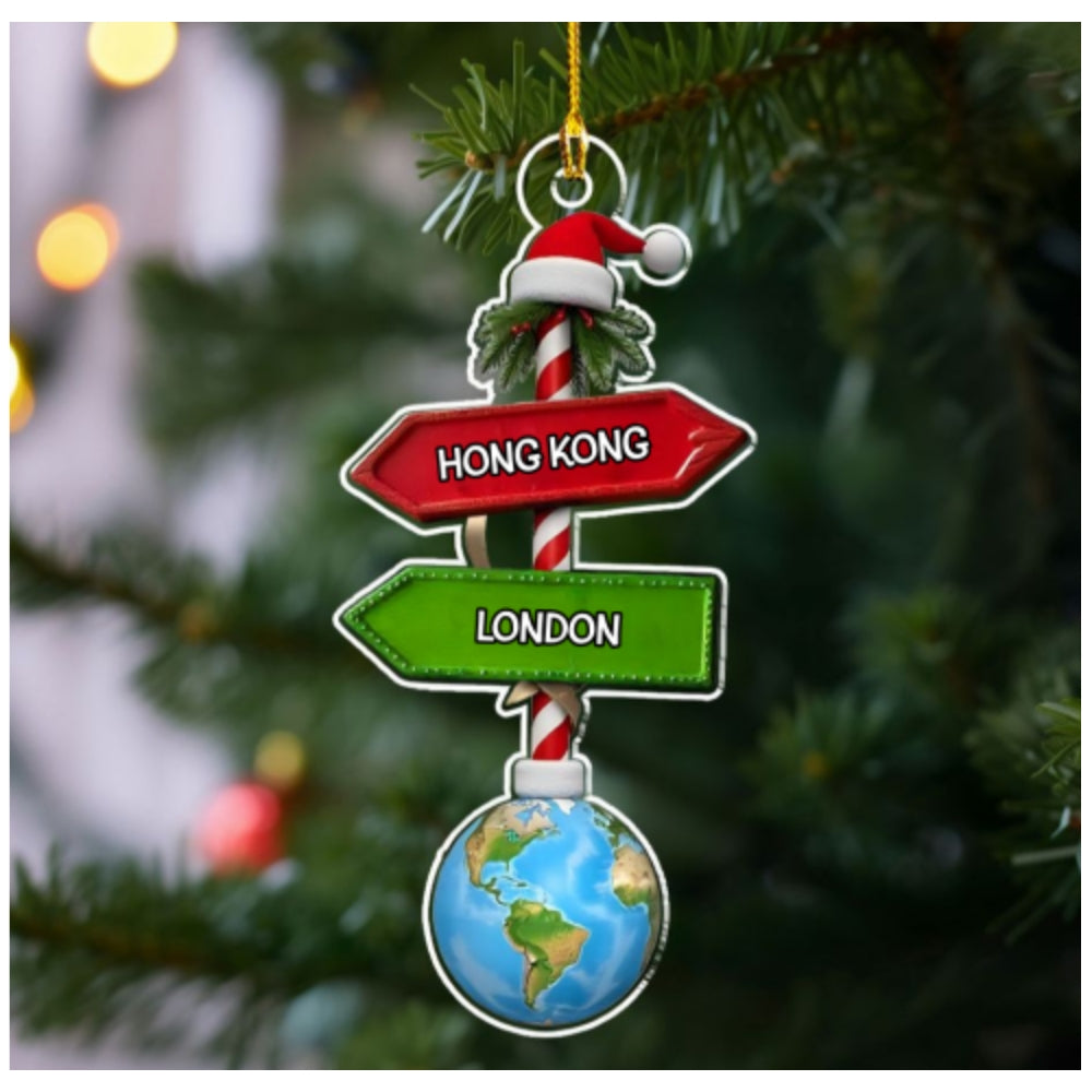 Travel Adventure - Personalized Custom Acrylic Ornament