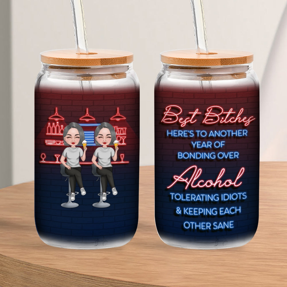 Alcohol Best Friends - Personalized Custom Glass Can