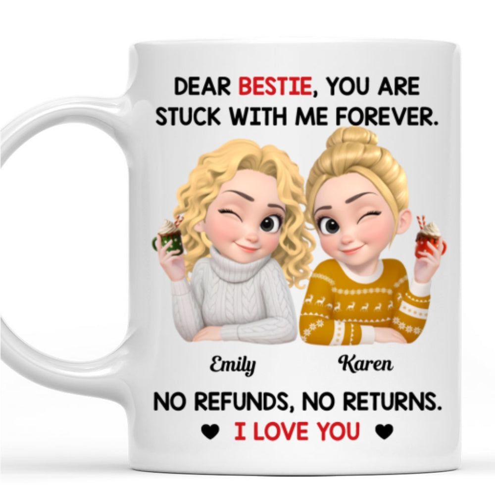 Stuck With My Friend Forever - Personalized Custom Coffee Mug