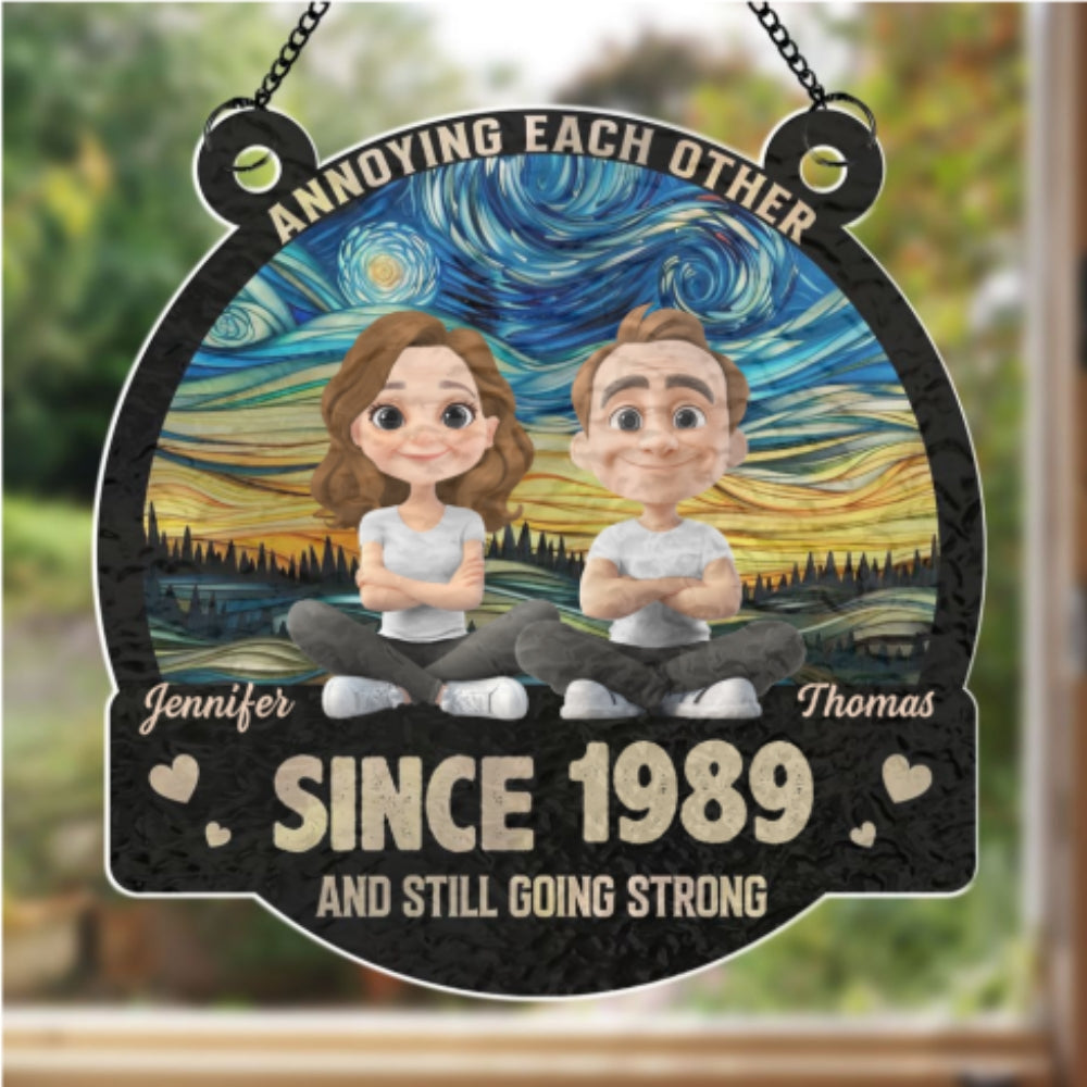 Love You Forever - Personalized Custom Wavy Suncatcher