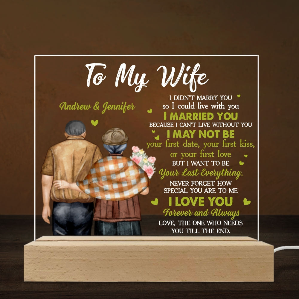 To My Wife I Cannot Live Without You - Personalized Custom LED Light