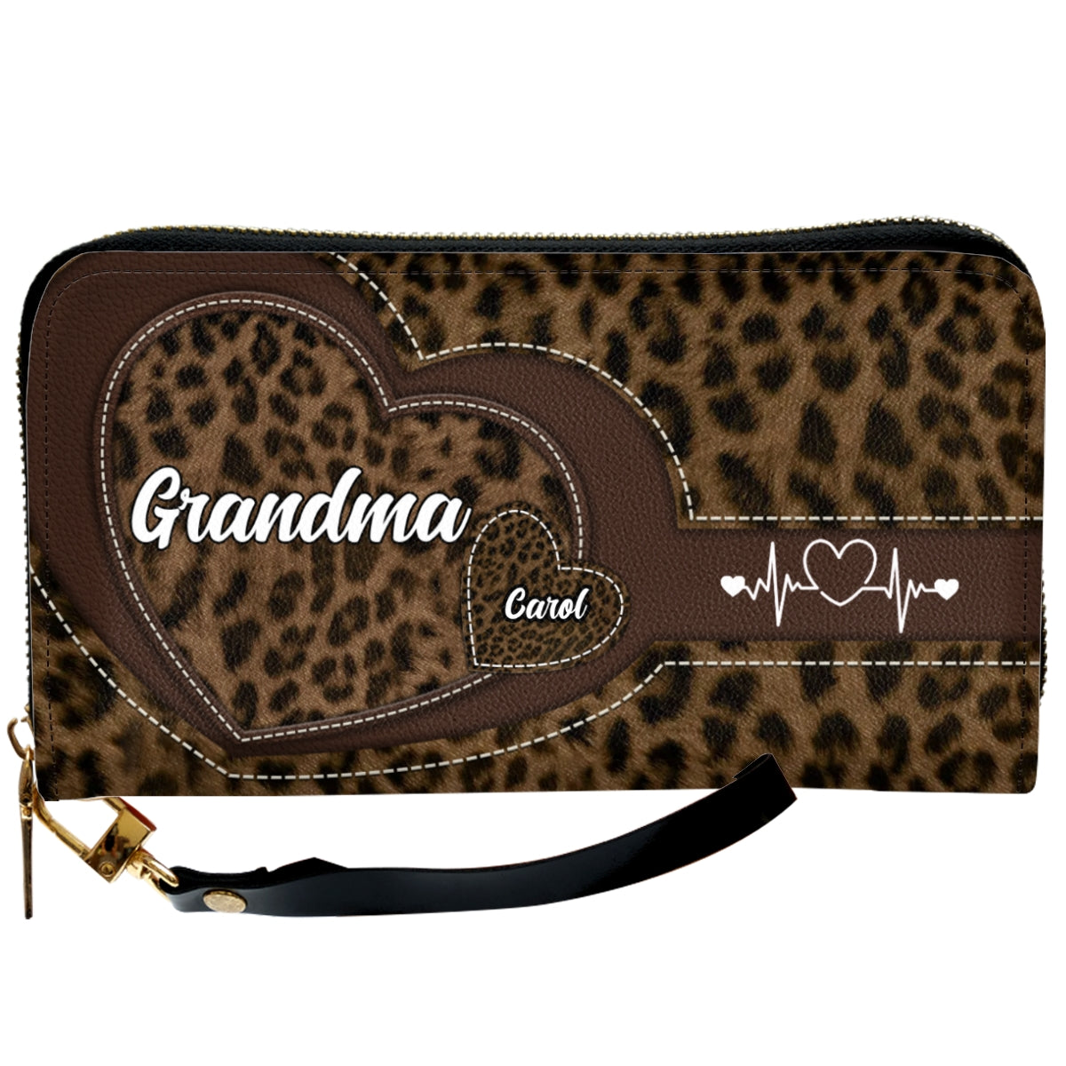 Sweetheart Of Grandma - Personalized Custom Leather Wallet