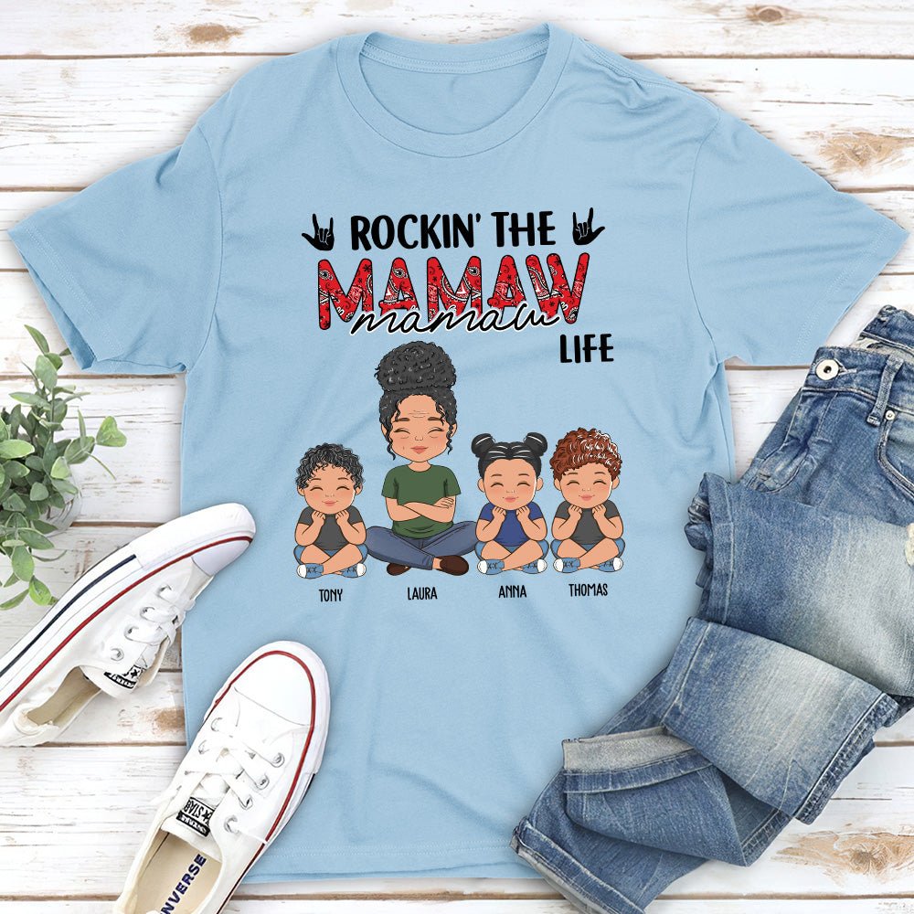 Rockin' The Grandma Life - Personalized Custom Unisex T-shirt