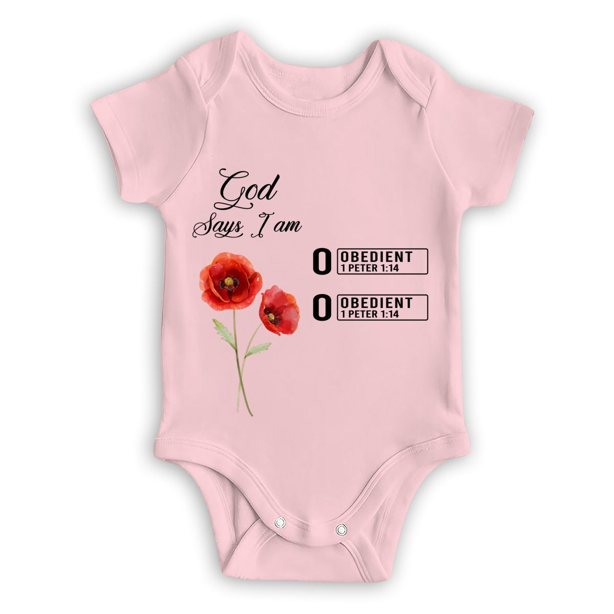 God Says I Am Name Letter In Bible - Personalized Custom Baby Onesie
