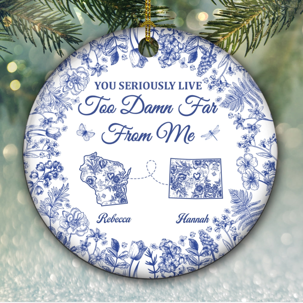Feels Empty Without You Here - Personalized Custom Ceramic Ornament