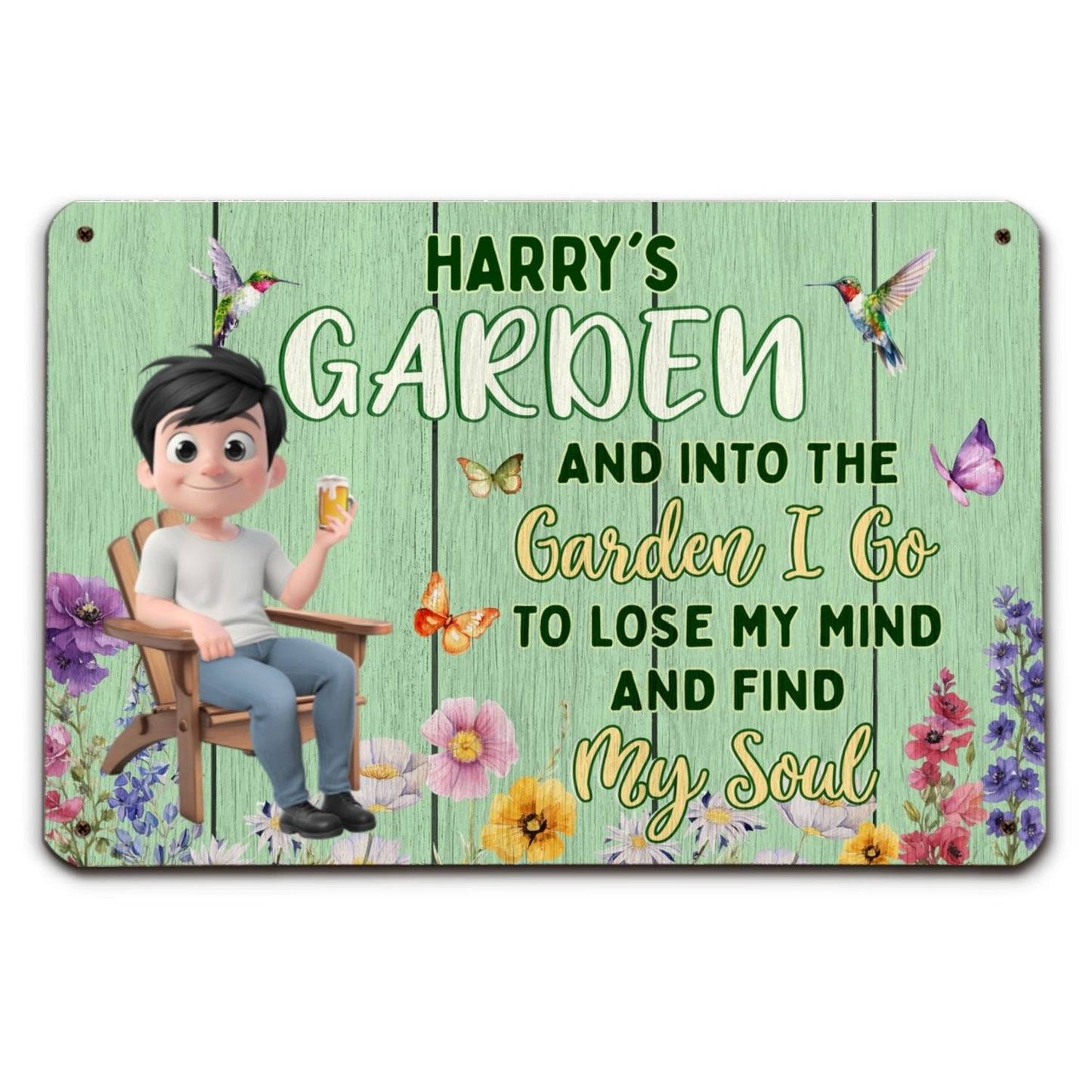 In My Garden - Personalized Custom Metal Sign