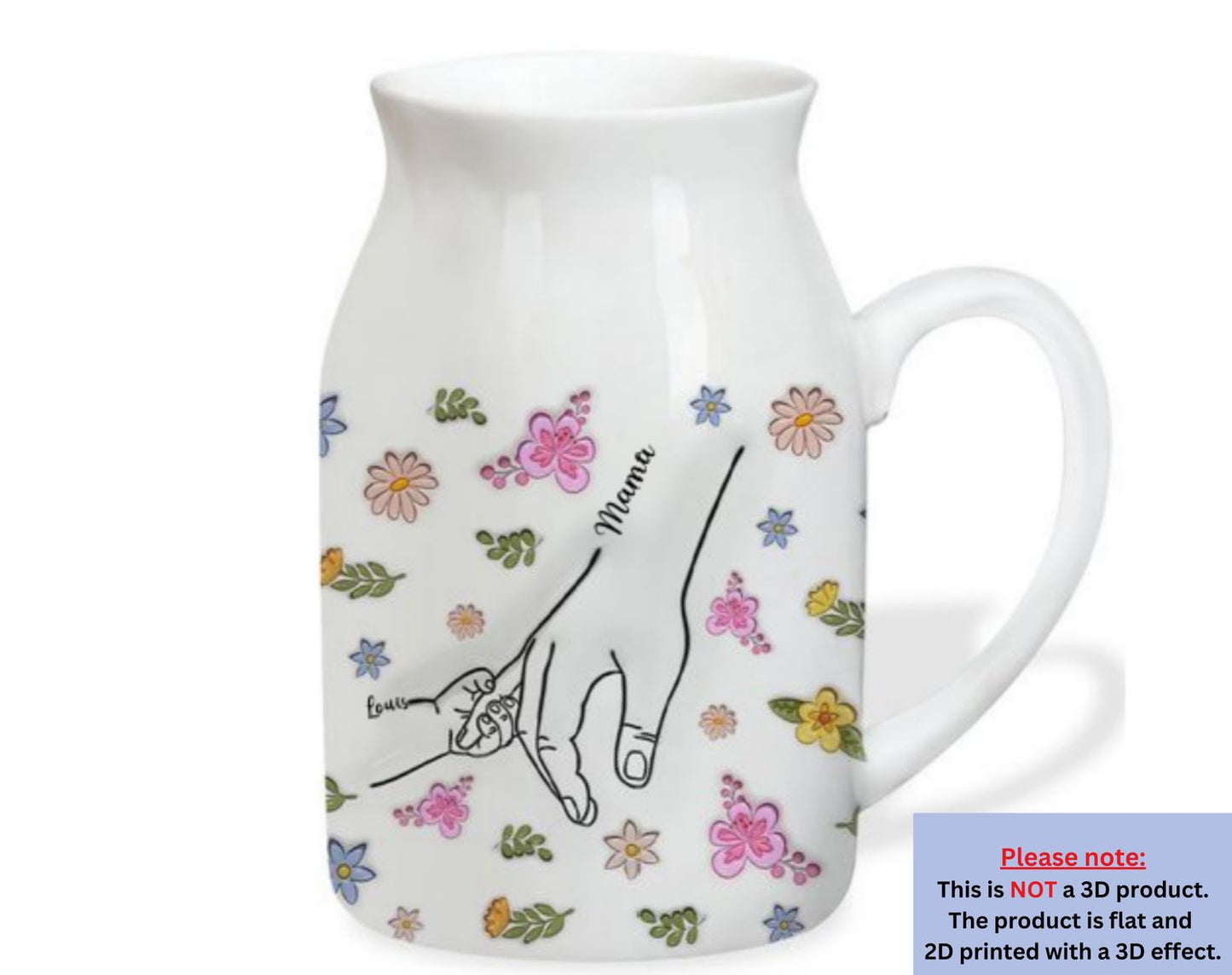 Nana Love - Personalized Custom 3D Inflated Effect Flower Vase