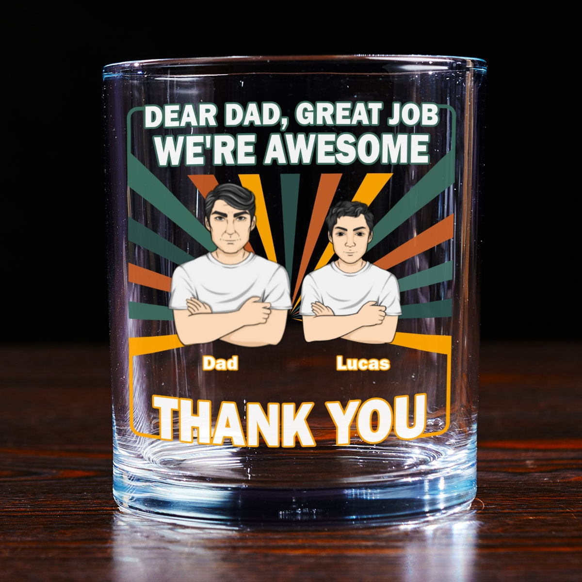 Great Daddy - Personalized Custom Whiskey Glass