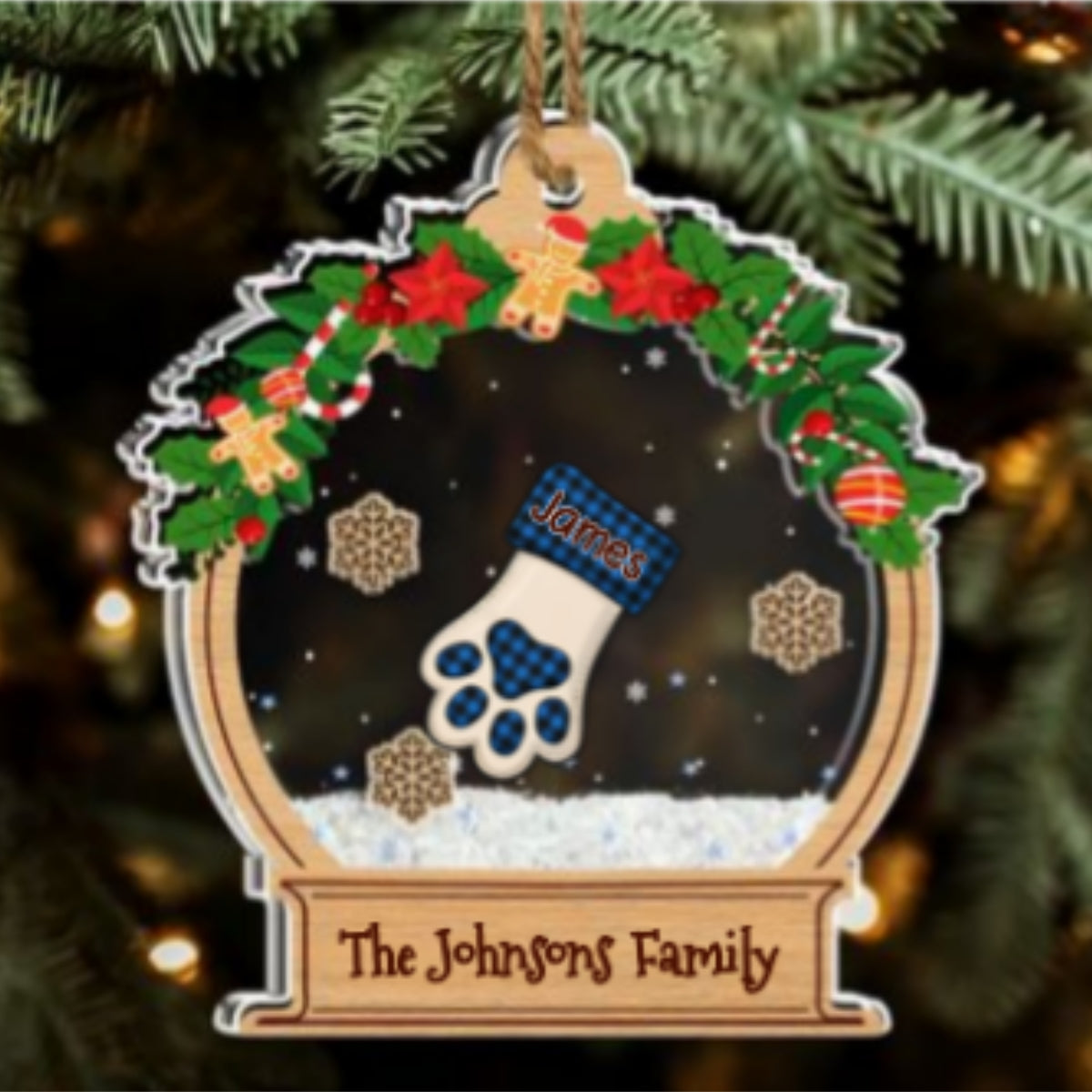 Funny Stocking - Personalized Custom Acrylic Shaker Ornament