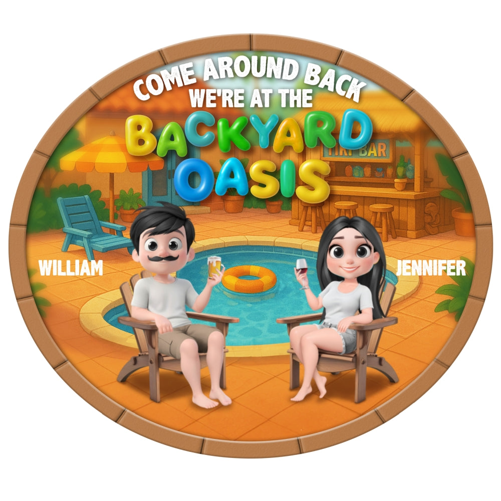 Welcome To Our Pool Paradise- Personalized Custom Wood Sign