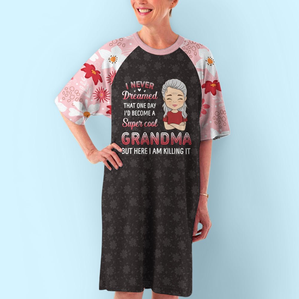 Super Cool Grandma - Personalized Custom 3/4 Sleeve Dress