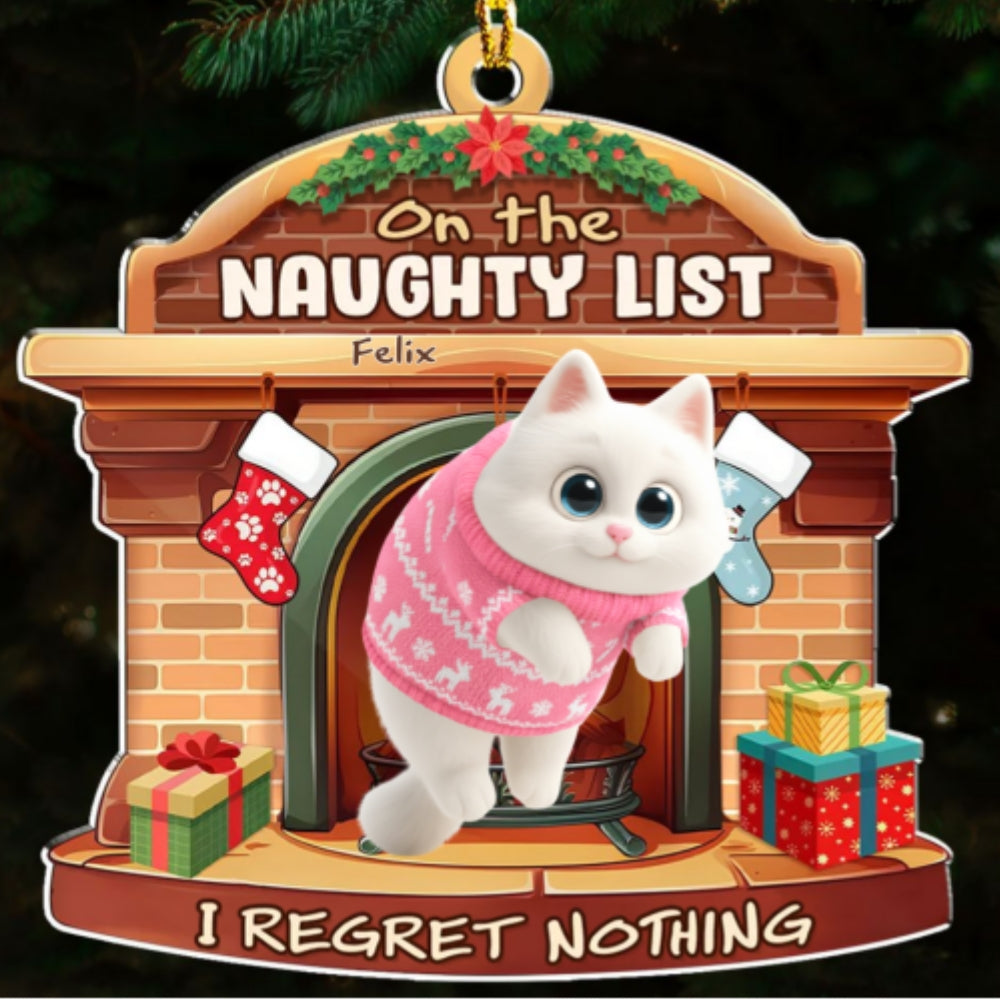 We Have Been Very Good Cats Santa Cartoonize - Personalized Custom Acrylic Ornament