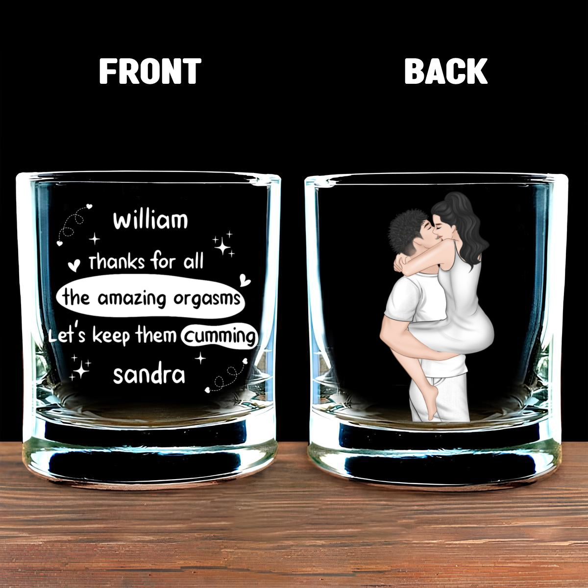 Always Be By Your Side - Personalized Custom Whiskey Glass