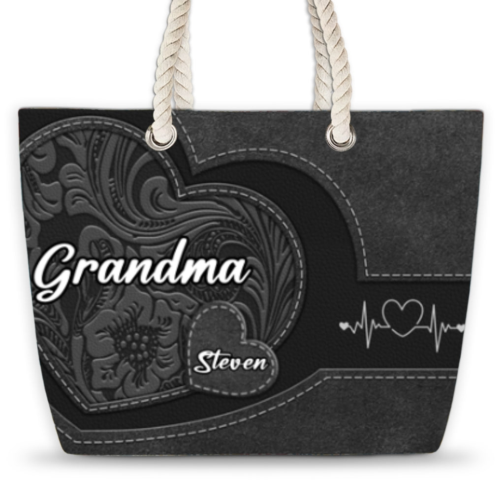 The Heart Of The Family - Personalized Custom Beach Bag