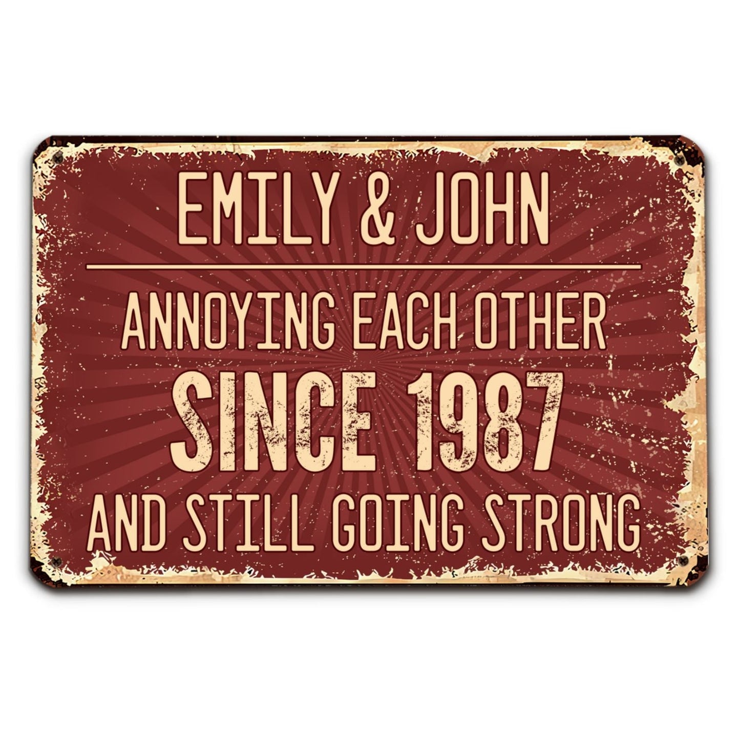 Annoying Each Other - Personalized Custom Metal Sign