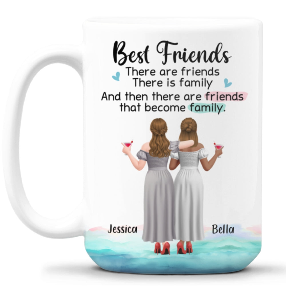 Friends Become Family - Personalized Custom Coffee Mug