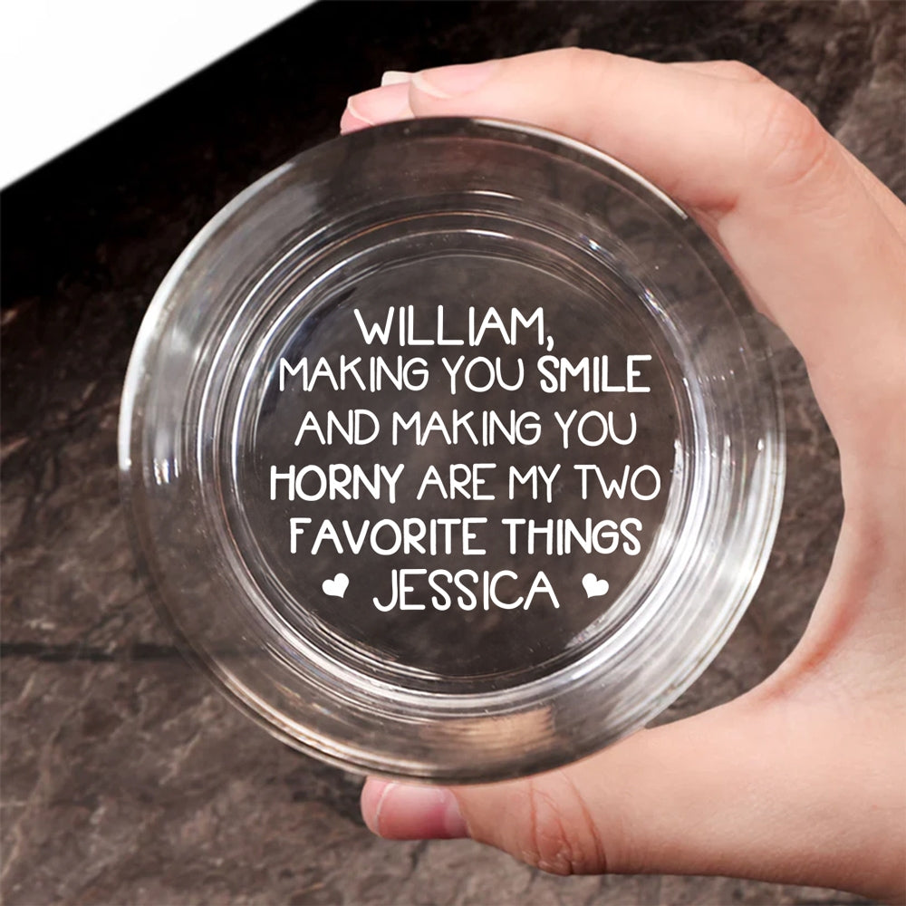 My Favorite Things - Personalized Custom Engraved Whiskey Glass