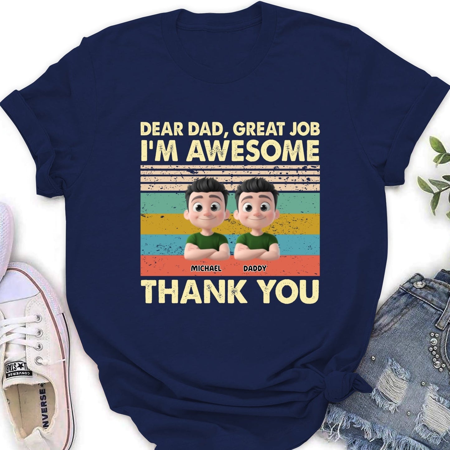 Thank You Dad - Personalized Custom Shirt