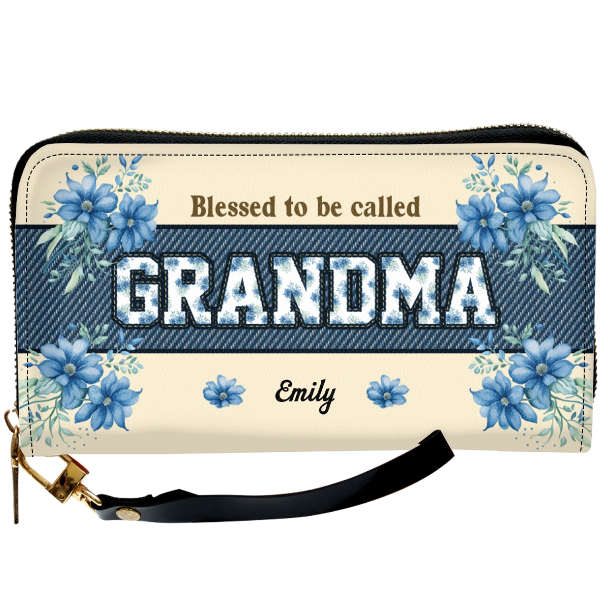 Blessed To Be Called Grandma - Personalized Custom Leather Wallet