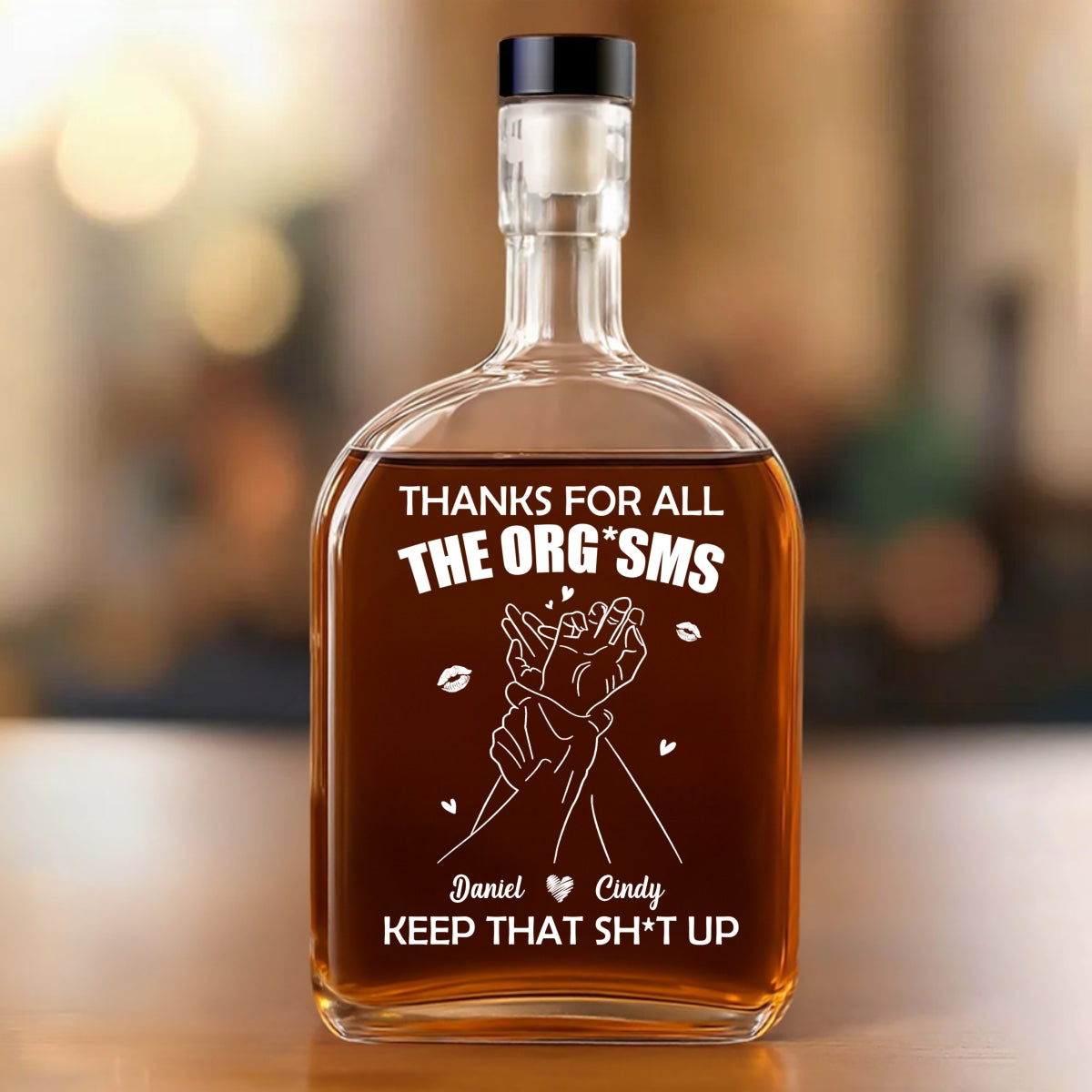 Thanks For All - Personalized Custom Spirits Decanter