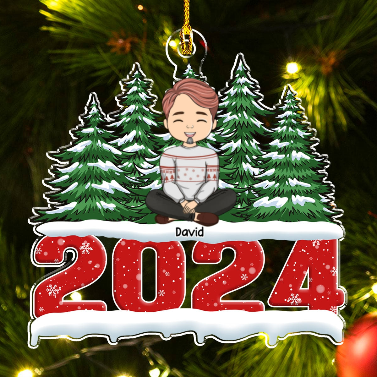 The Warmth Of A Family Love - Personalized Custom Acrylic Ornament