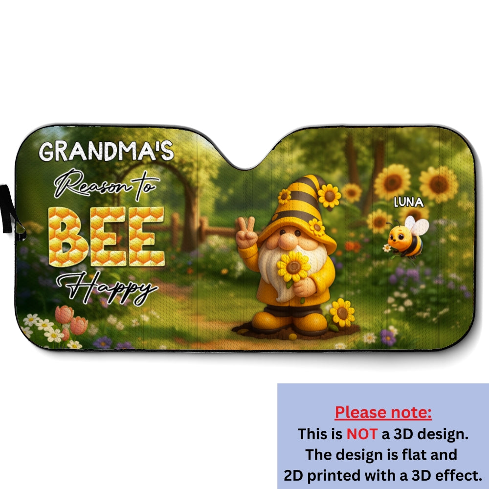 Reason To Be Happy - Personalized Custom Car Sunshade