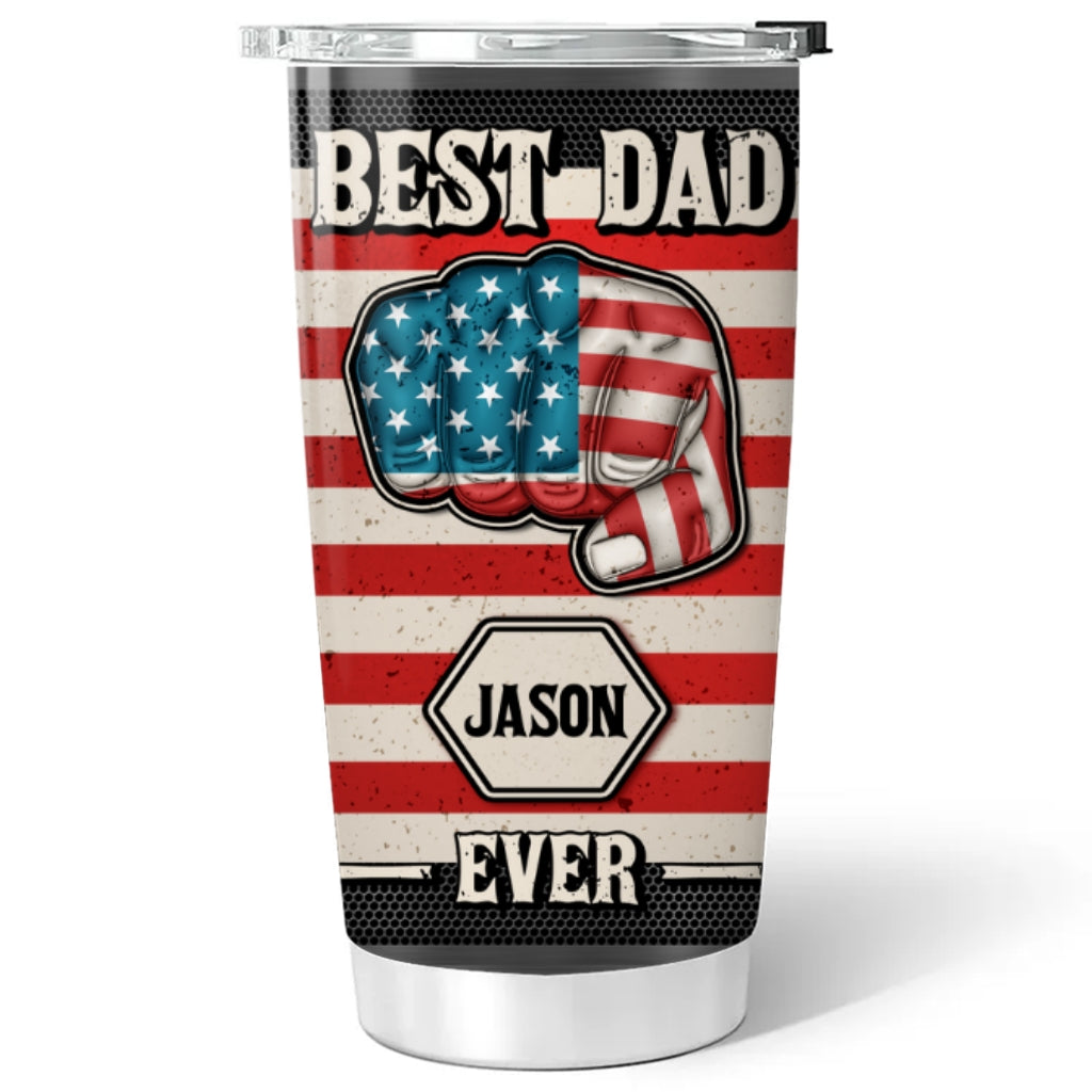 Strongest Dad - Personalized Custom 3D Inflated Effect Tumbler