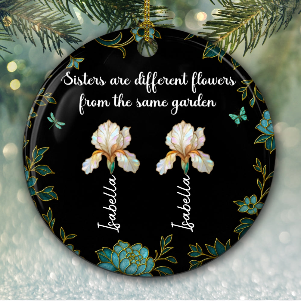 Merry With Sisters - Personalized Custom Ceramic Ornament