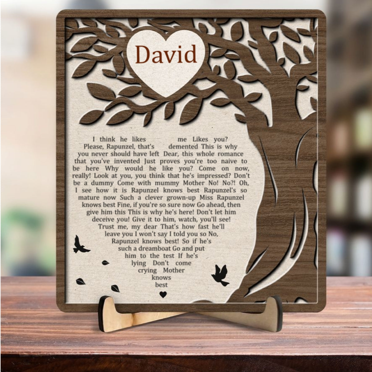 Mother Knows Best - Personalized Custom Wooden Plaque