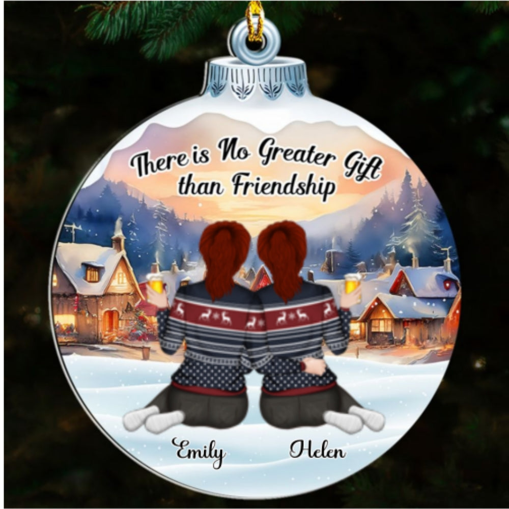 Friendship Is Last Forever - Personalized Custom Acrylic Ornament