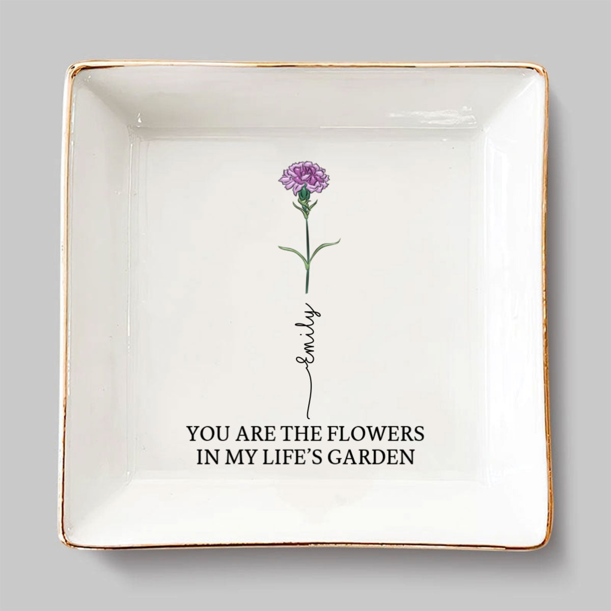 If Friends Were Flowers - Personalized Custom Jewelry Dish