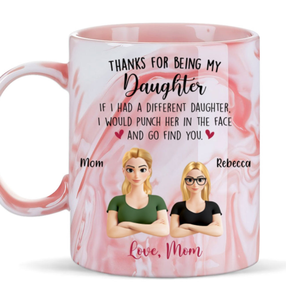 Forever My Little Sunshine - Personalized Custom Pink Marble Mug