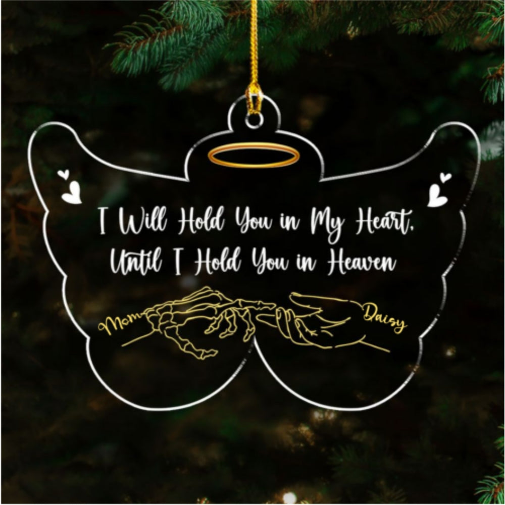 Until I Hold Your Hand In Heaven - Personalized Custom Acrylic Ornament