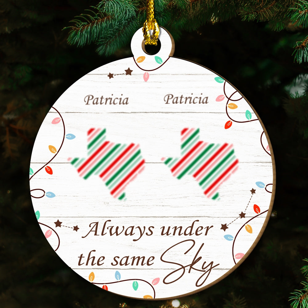 Always Under The Same Sky - Personalized Custom Freeshape 2-Layered Wood Ornament