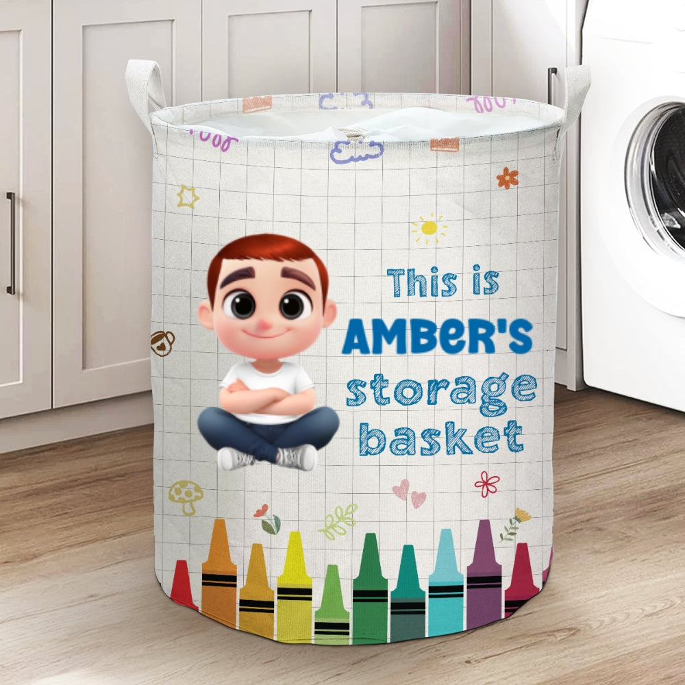 Kids Storage Basket - Personalized Custom Laundry Basket
